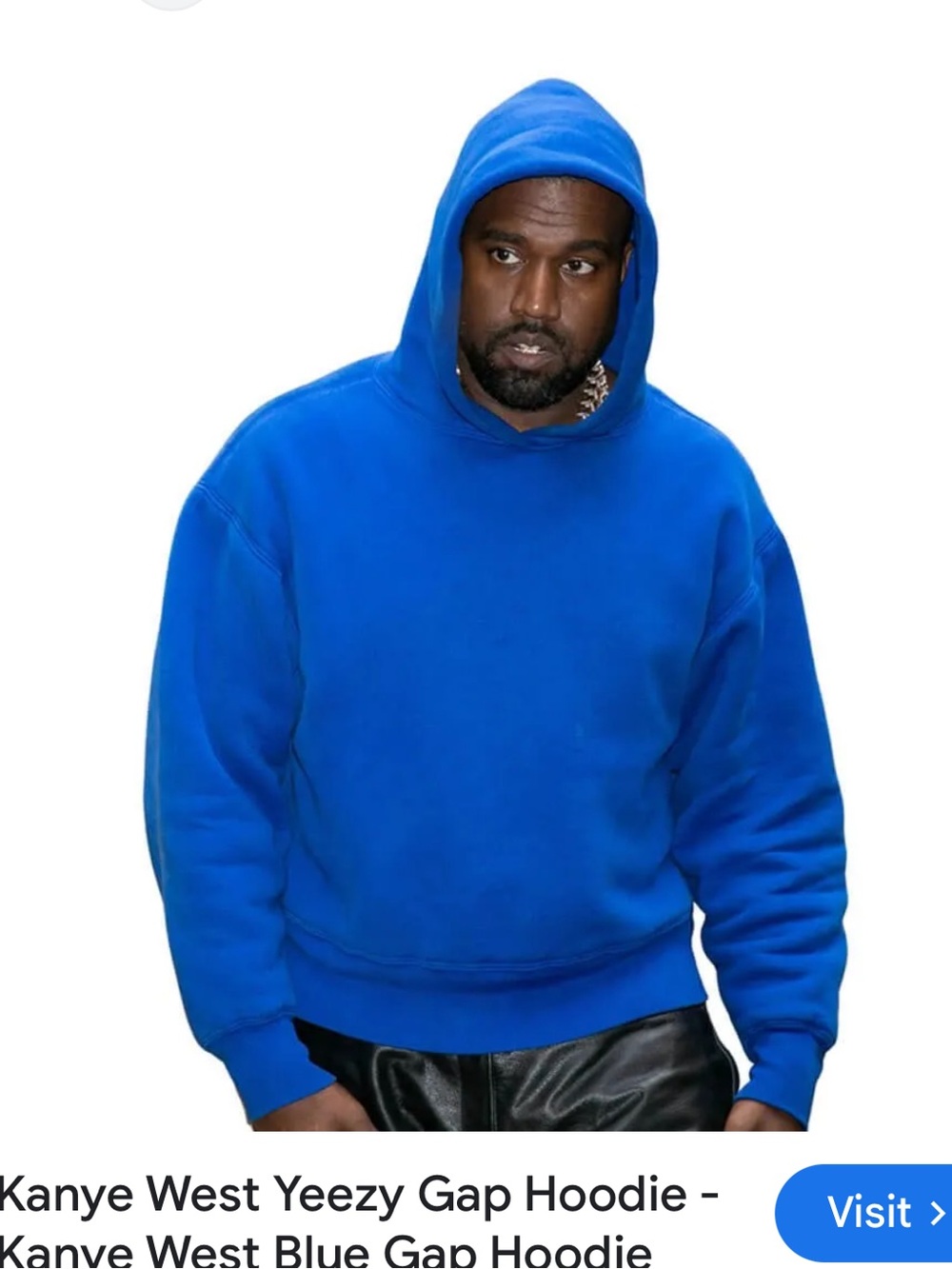 Yeezy/ Gap Unisex Hoodie in Bright Blue